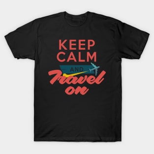 Keep Calm and Travel on an Airplane T-Shirt